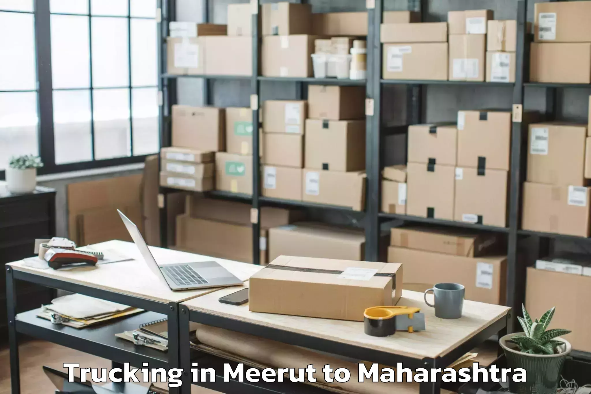 Easy Meerut to Lanja Trucking Booking